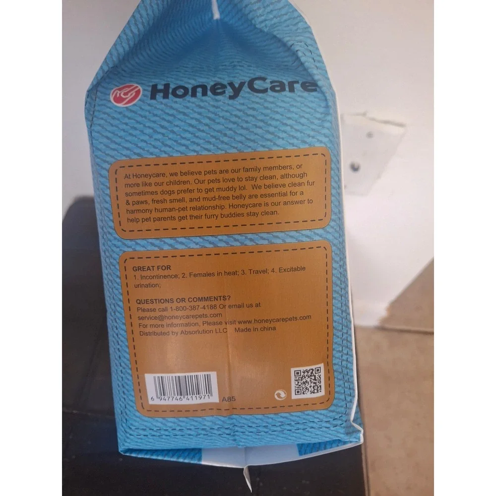 HoneyCare All-Absorb Disposable Pet Diapers Medium 30 Count 12-20 Inch Waist